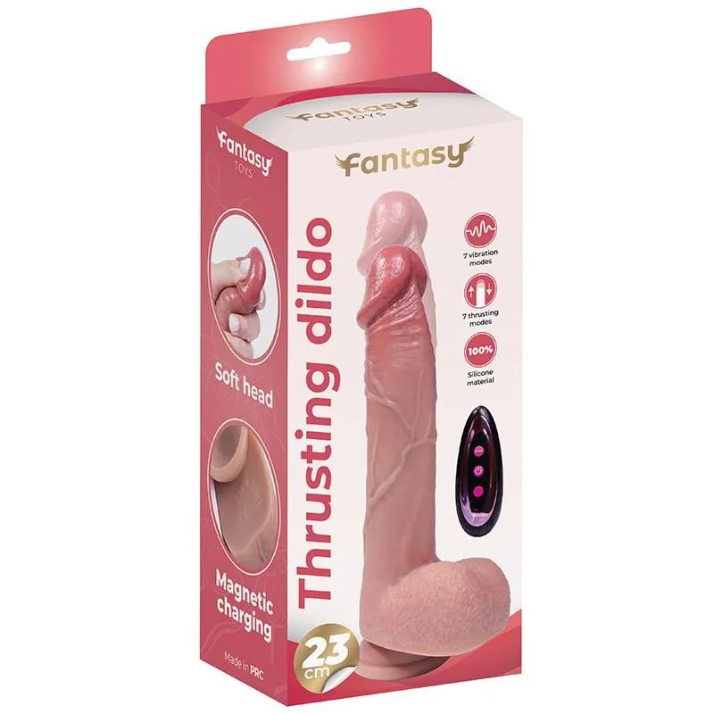 Фаллоимитатор Fantasy Silicone Thrusting Dildo, 23 см (телесный)