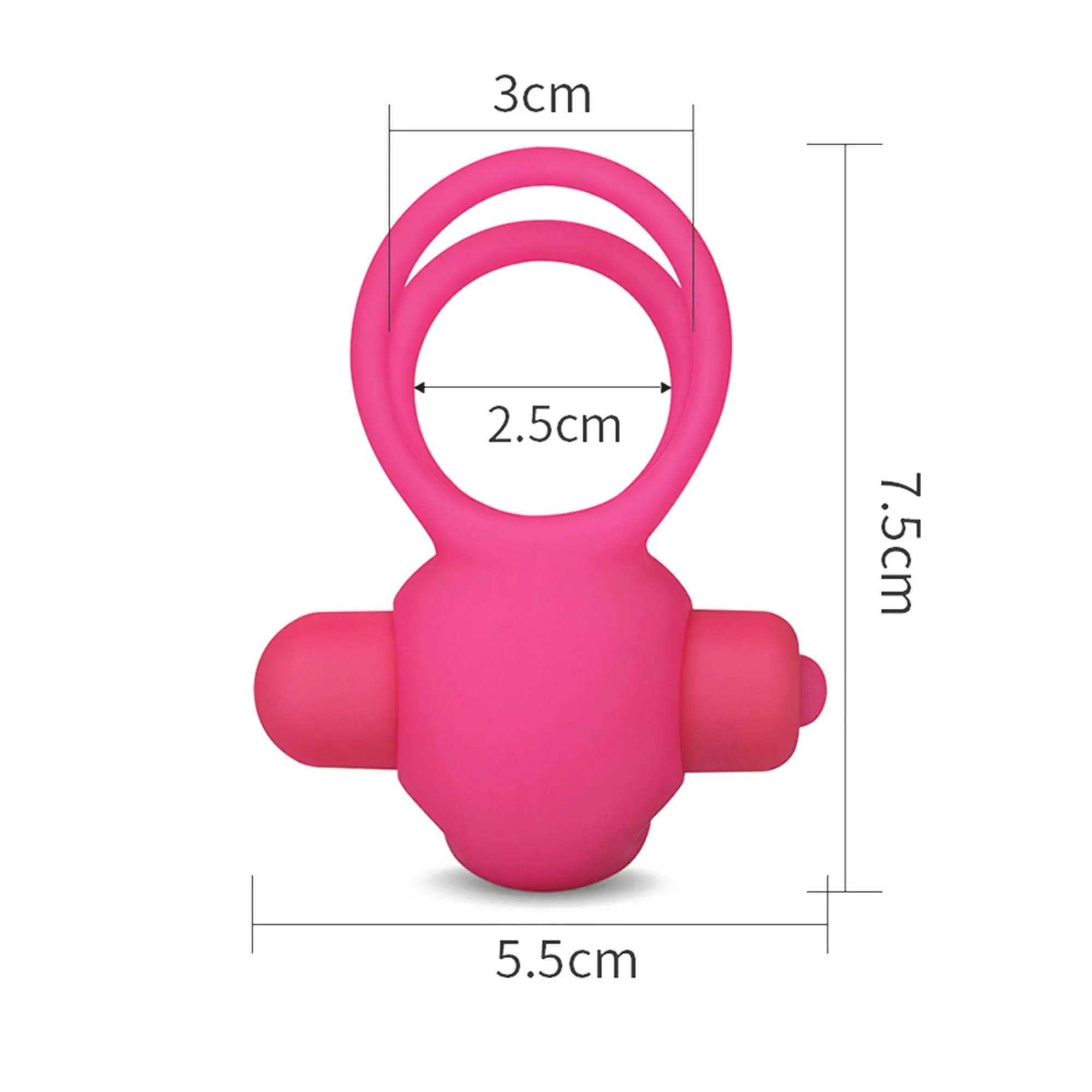 Ерекційне кільце Lovetoy Power Clit Duo, 7.5 см (рожевий)