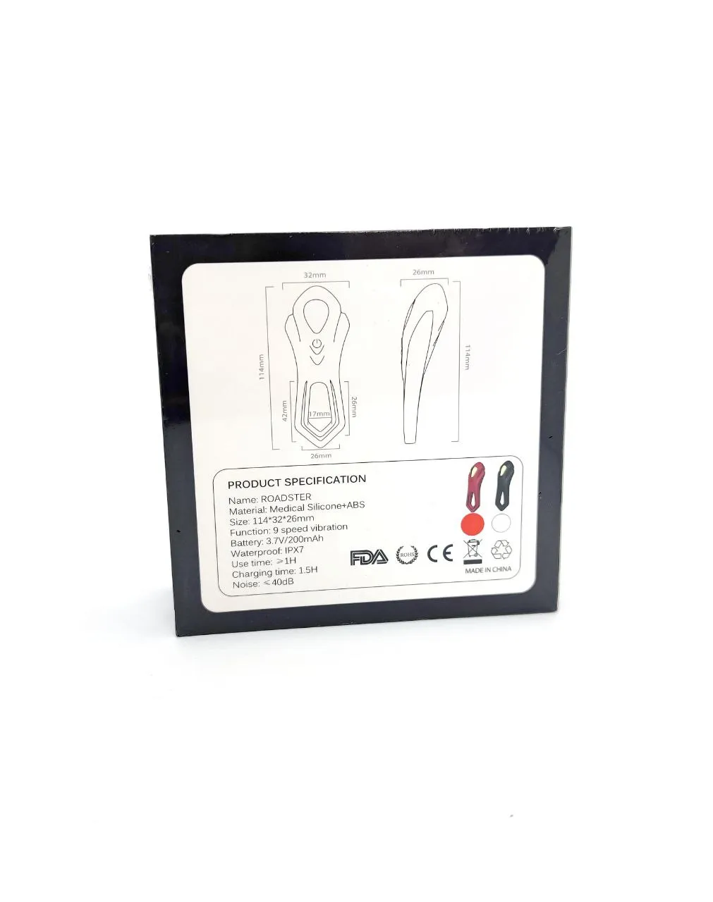 B - Series Joy Roadster - Pierścień erekcyjny B -, Różowy, 14 cm