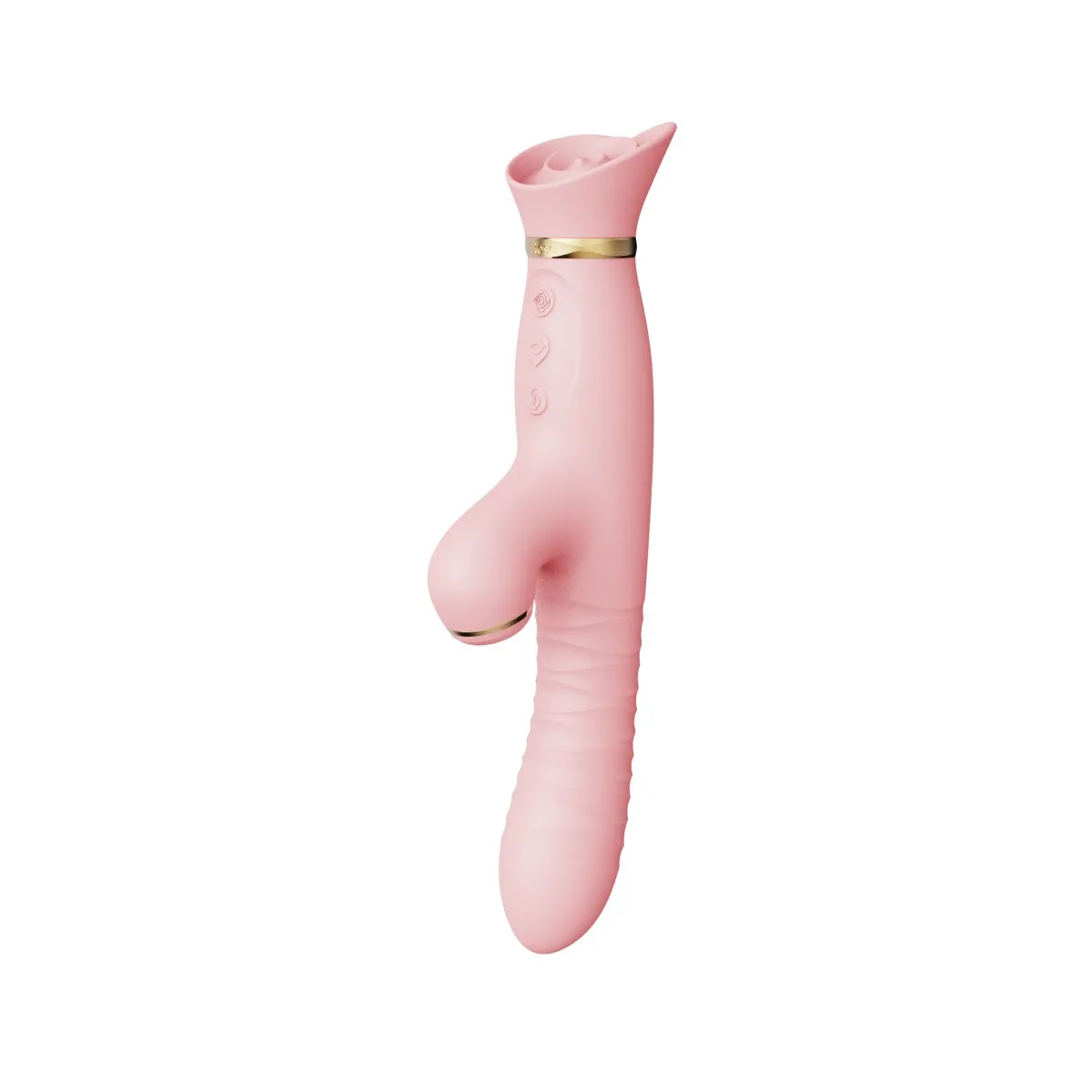 Zalo Rose Rabbit Thruster - Wibrator królik, Jasnoróżowy, 25 cm
