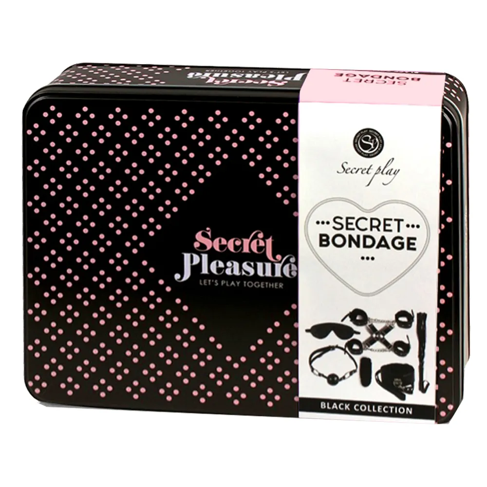 BDSM набор Secret Play Bondage Kit Black, 8 предметов (черный)
