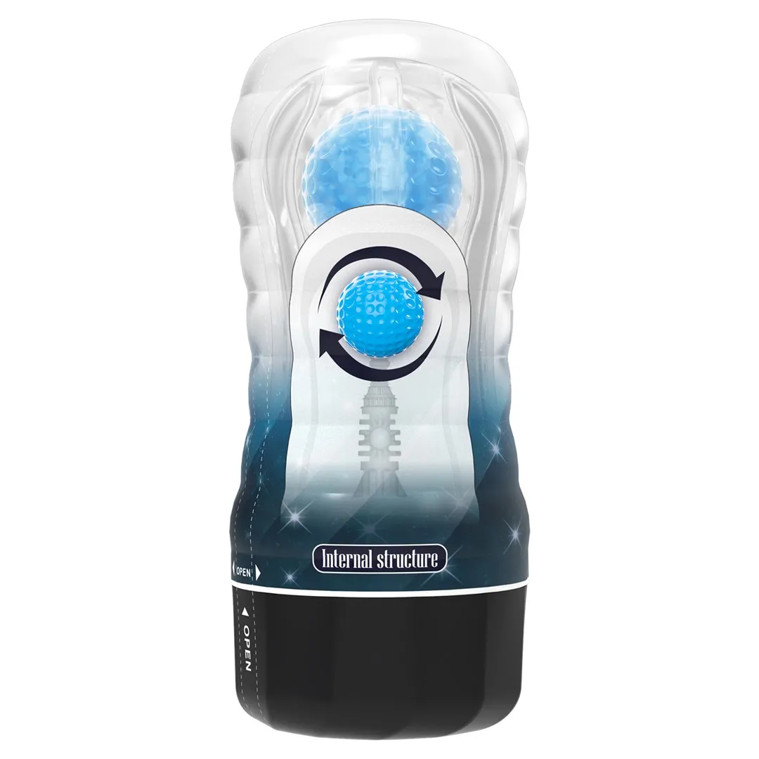 Pretty Love Vacuum Cup Stellar - Masturbator, Niebieski, 18 cm