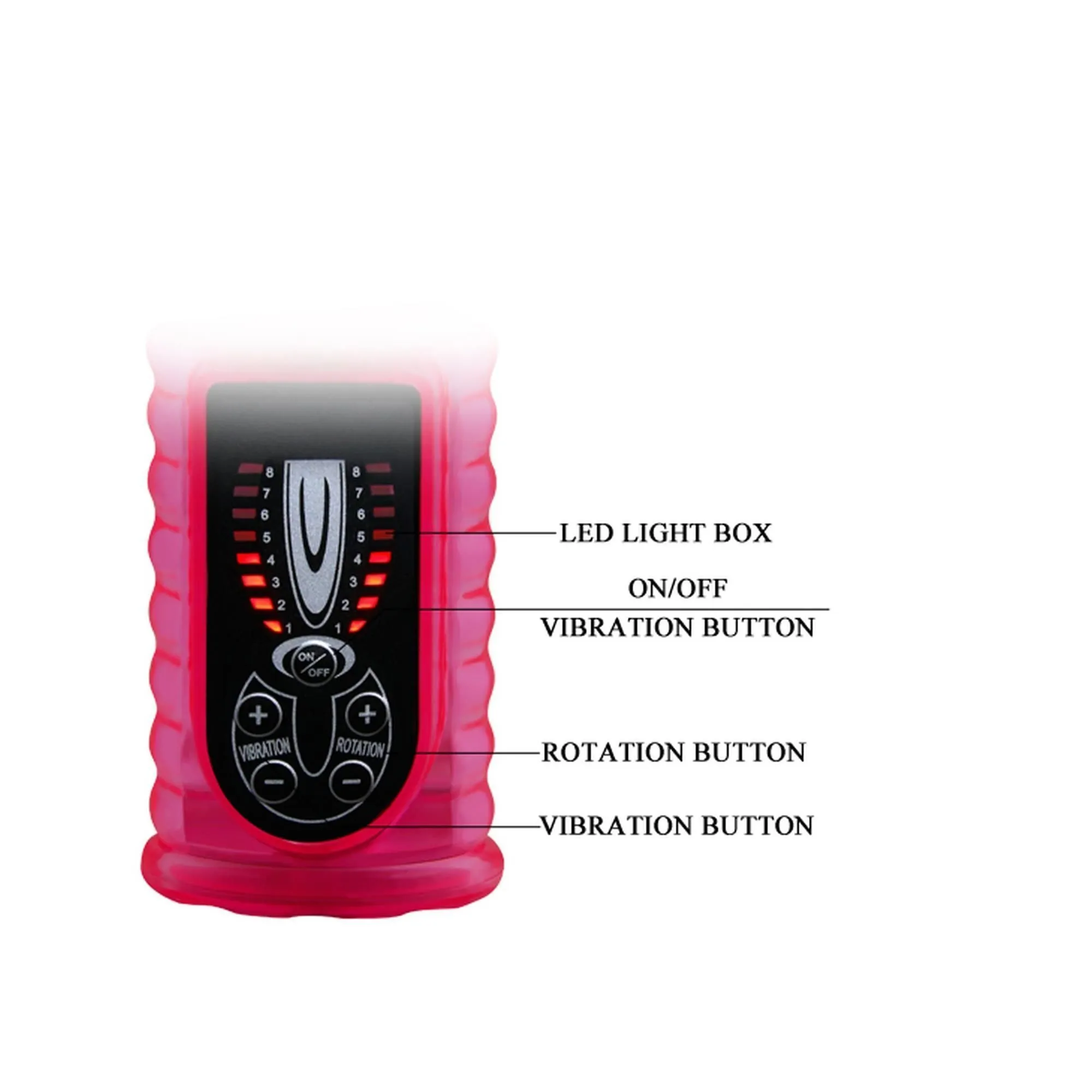 Вибратор-кролик Baile Pleasurizer Legend, 25.5 см (розовый)