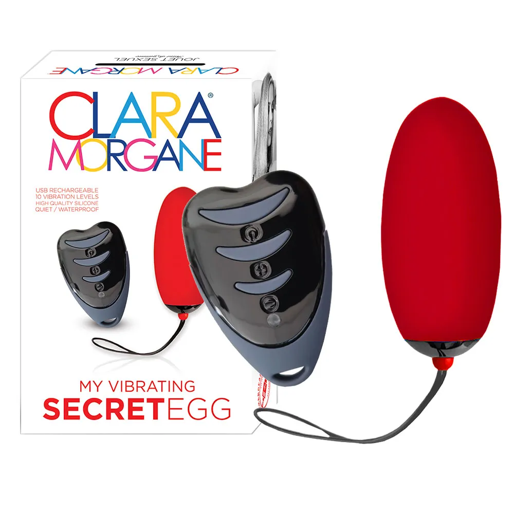 Виброяйцо Clara Morgane Pro Secret Egg, 7,5 см (красный)