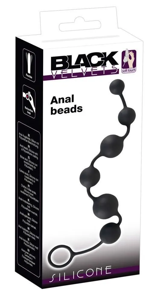 Анальні намиста Black Velvets Anal Beads, 40 cm (чорний)