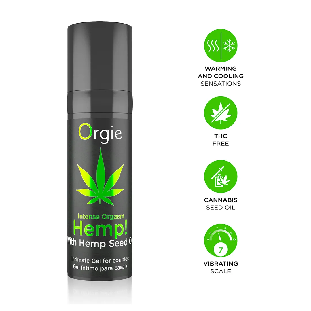 Orgie Hemp! Intense Orgasm - Płynny wibrator, Konopie, 15 ml