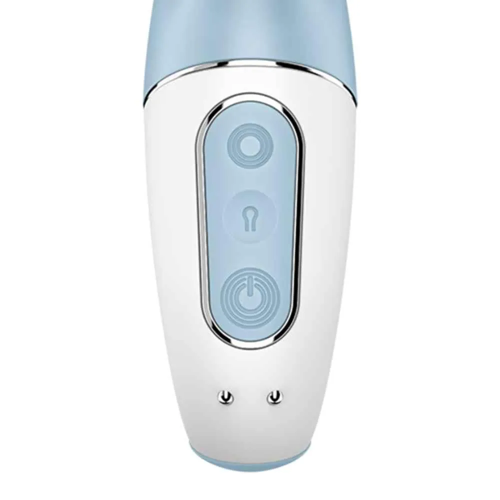 Satisfyer Air Pump Bunny 1 - Wibrator królik, Niebieski, 20 cm