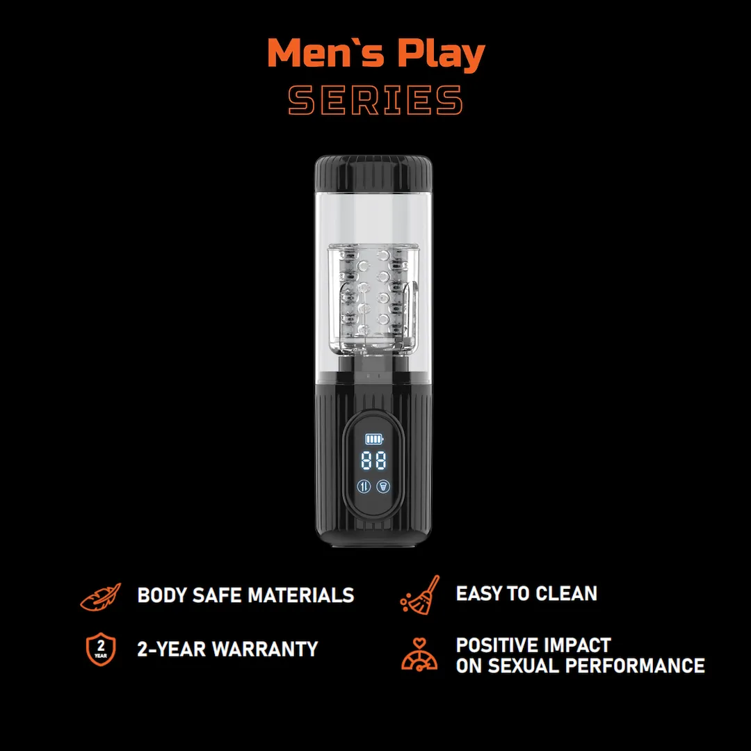EROSPACE Men's Play B2 - Automatyczny masturbator z wibracją, Przezroczysty, 29.7 cm