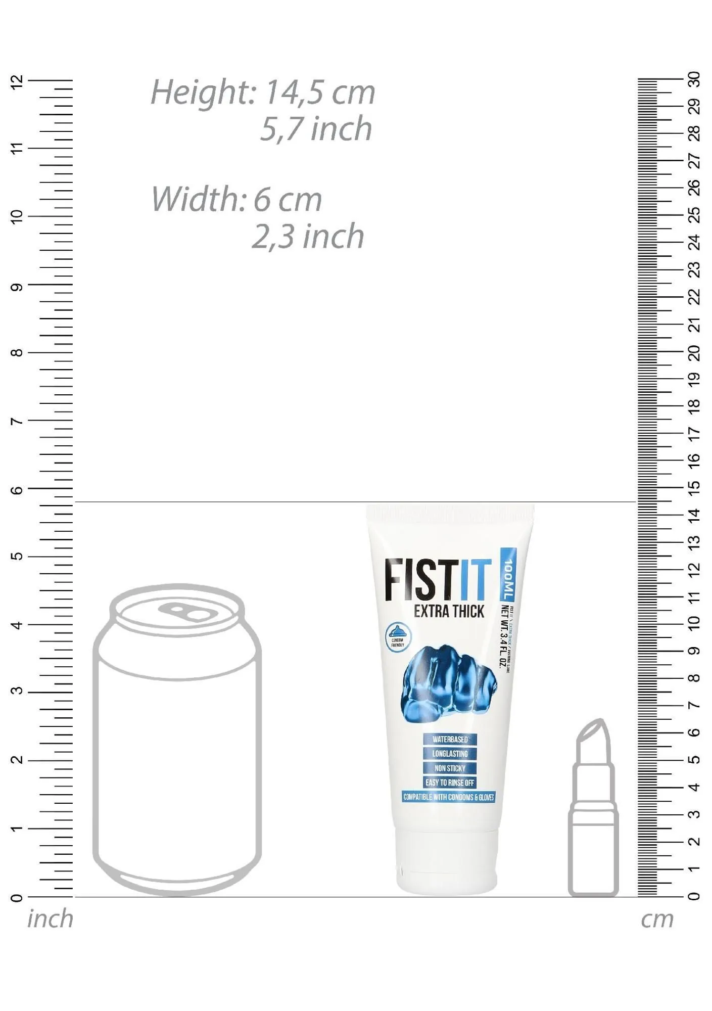 ShotsToys Fist It Extra Thick - Lubrykant na bazie wody, Bezzapachowy, 100 ml