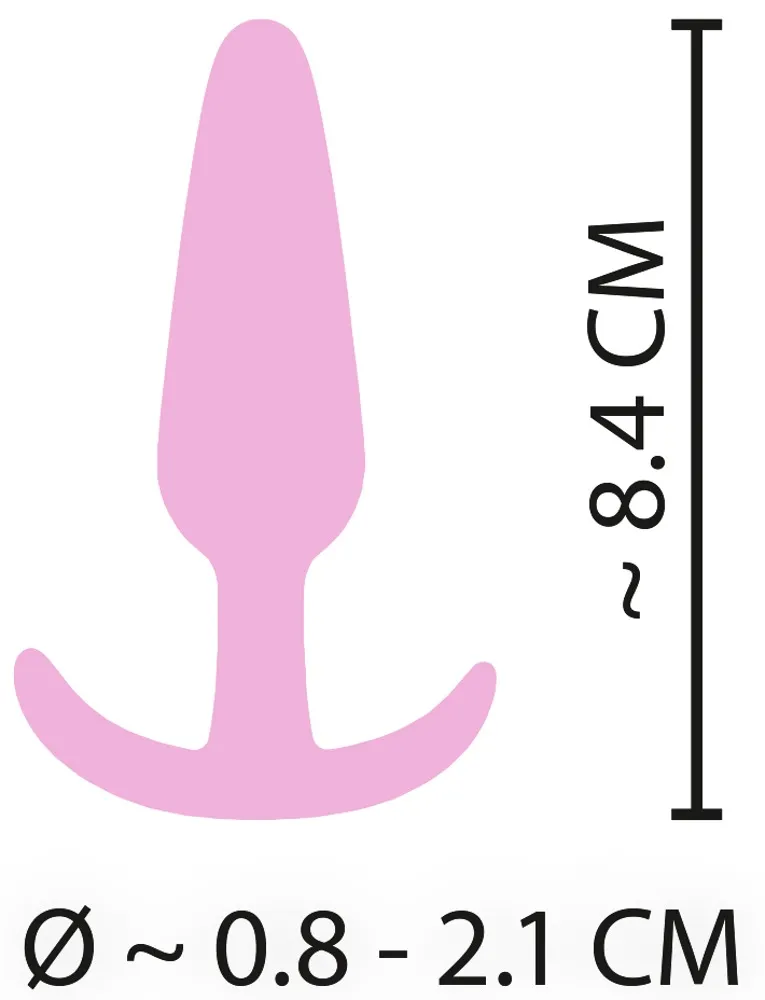 Анальная пробка Cuties Mini Butt Plug, 8,4 см (розовый)