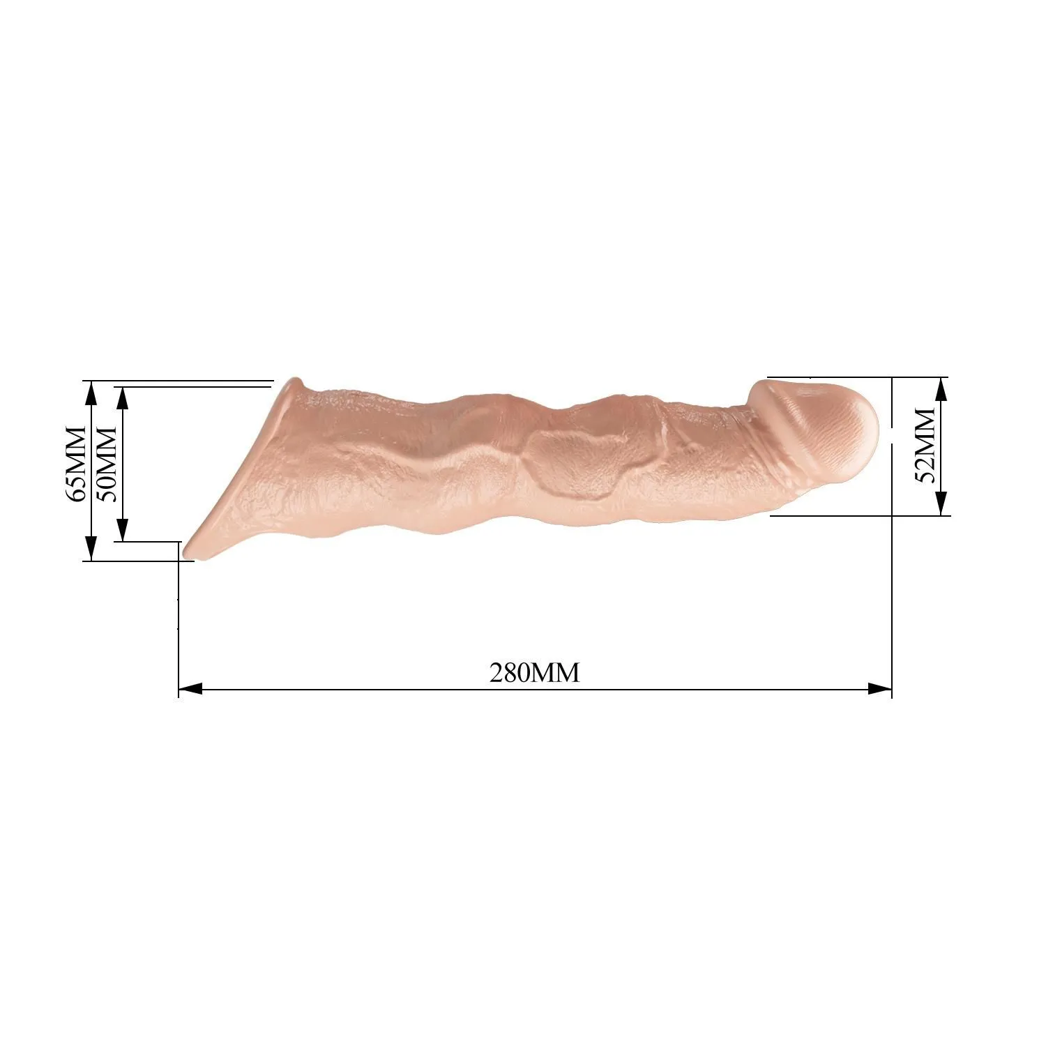 Насадка на пенис Pretty Love Extension Penis Sleeve Blocks, 28 см (телесный)