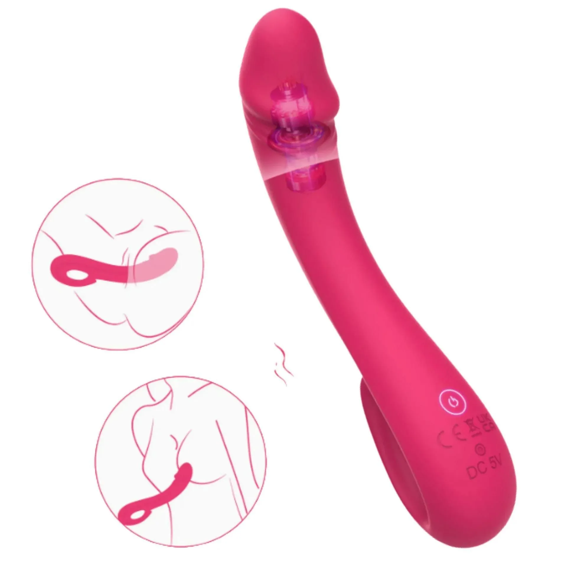 Power Escorts Kinky Pleasure Vibey - Wibrator, Różowy, 19.4 cm