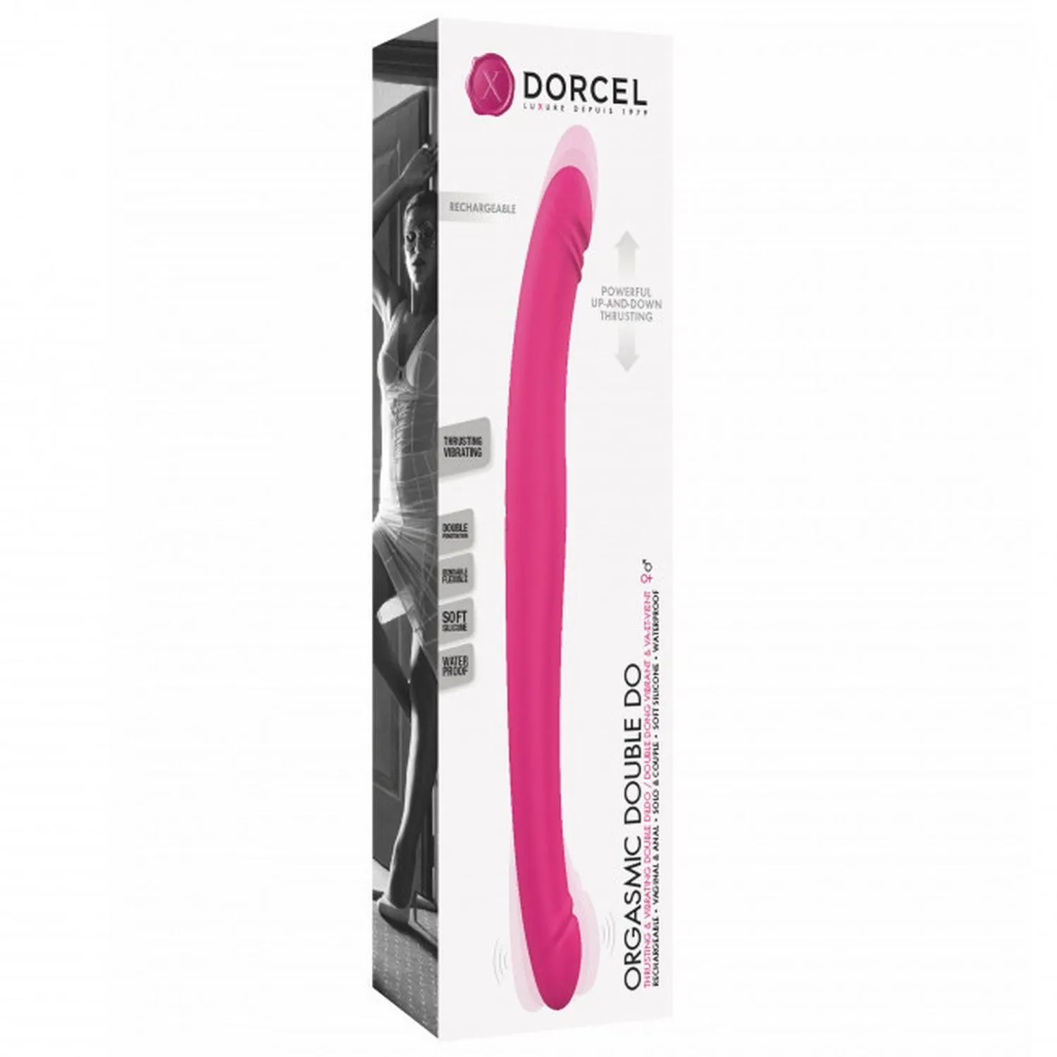 Вібратор Dorcel Orgasmic Double Do, 42 см (рожевий)