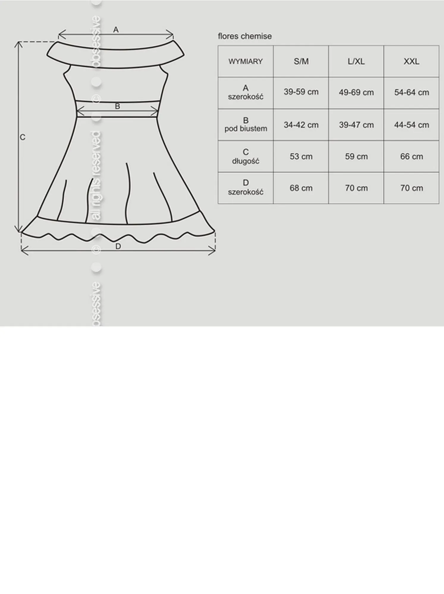 Эротический комплект Obsessive Flores, L/XL (черный)