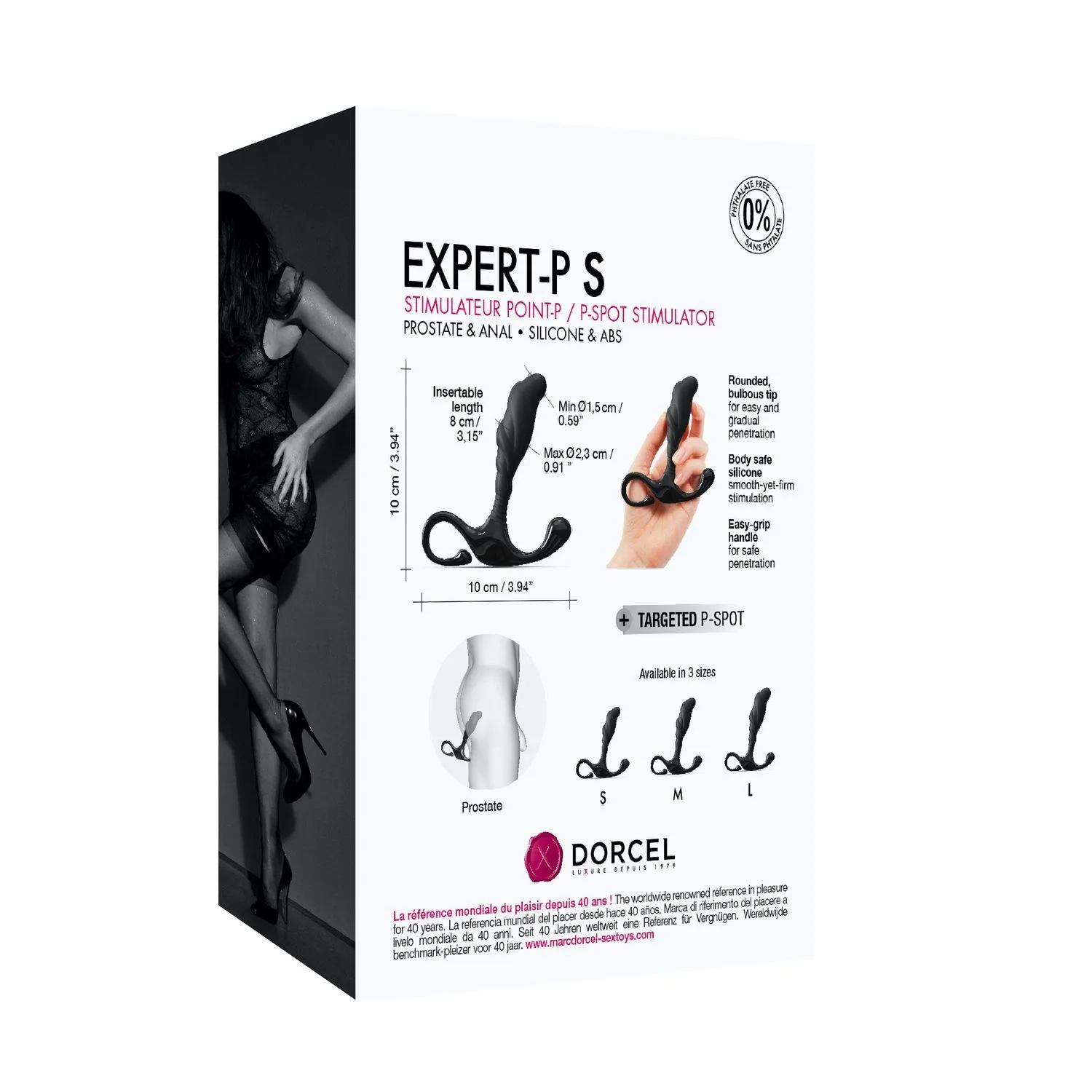 Стимулятор простаты Dorcel Expert P S, 10 см (черный)