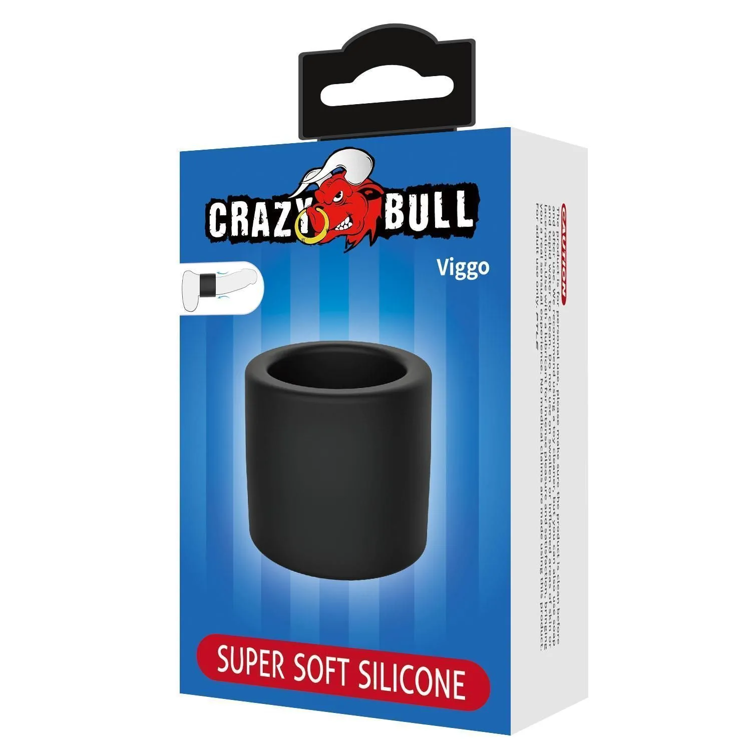 Crazy Bull Viggo - Pierścień erekcyjny, Czarny, 4 cm