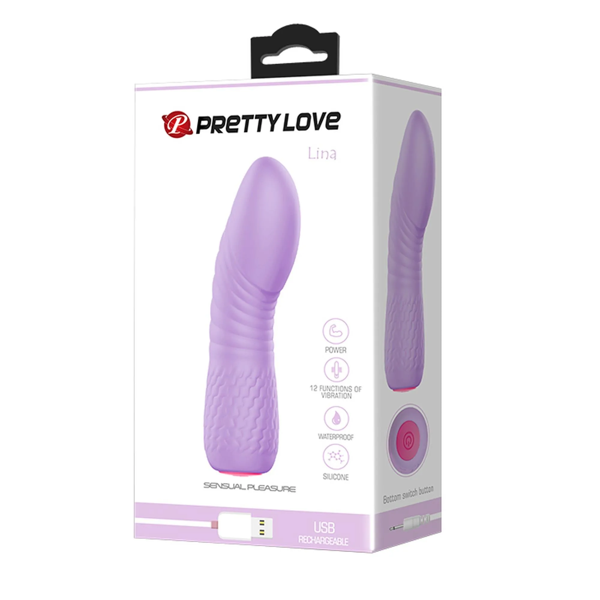 Pretty Love Lina - Wibrator, Liliowy, 11.8 cm