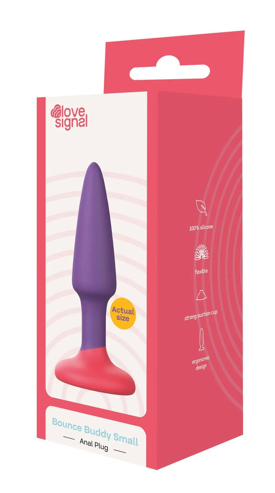 Анальная пробка Dream Toys Bounce Buddy Small, 9 см (фиолетовый)