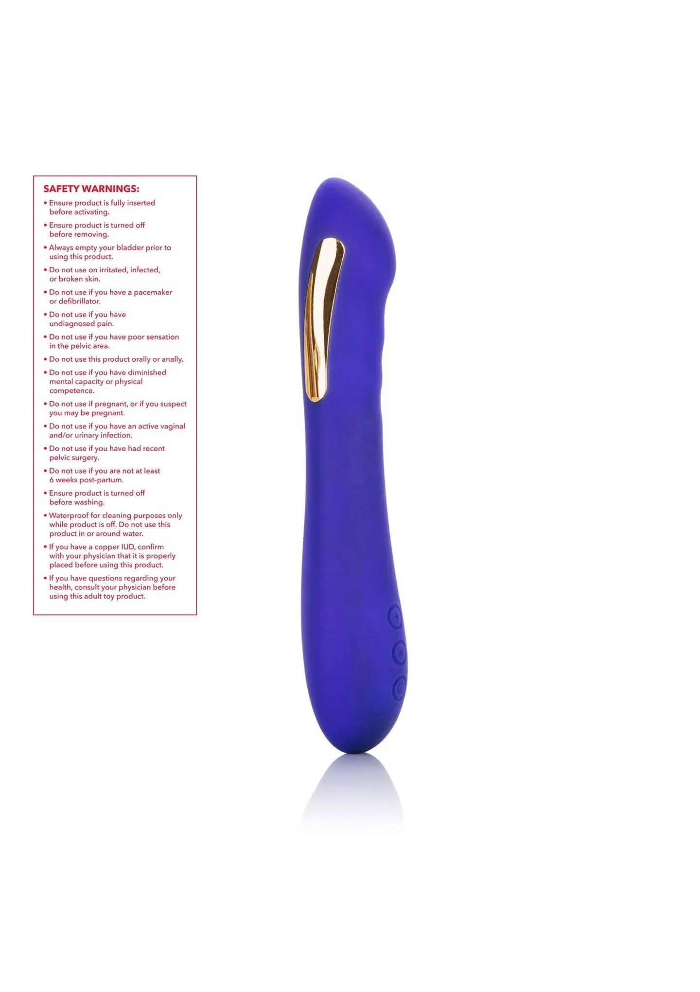Мини-вибратор Calexotics Estim Petite Wand, 18.5 см (синий)