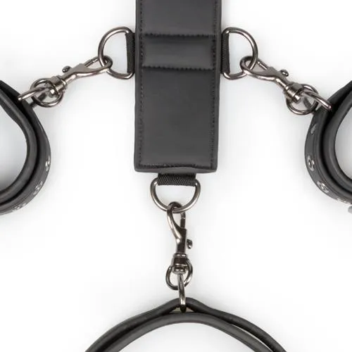 BDSM набор EasyToys Neck and Wrist Restraint (черный)