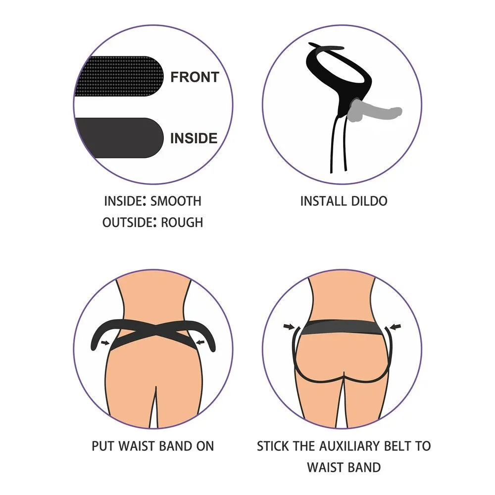 Страпон Ingen Easy Strap-On Set 7", 18 см (черный)