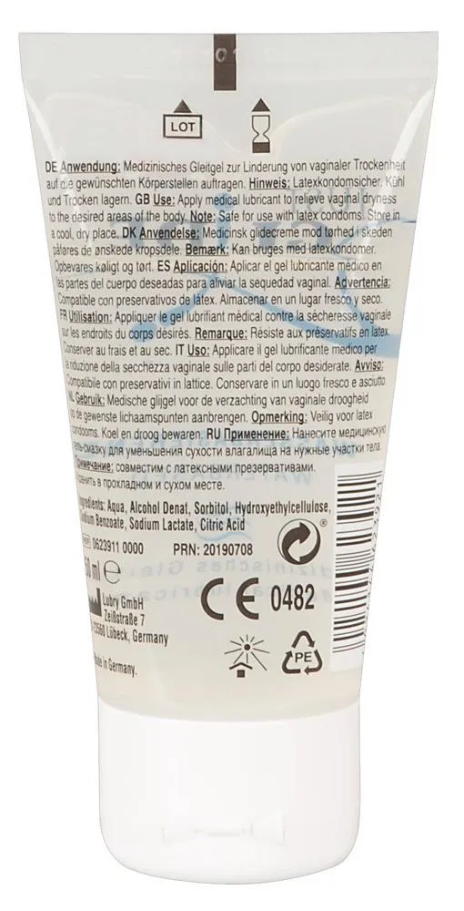 Just Glide Water-based - Lubrykant na bazie wody, Bezzapachowy, 50 ml