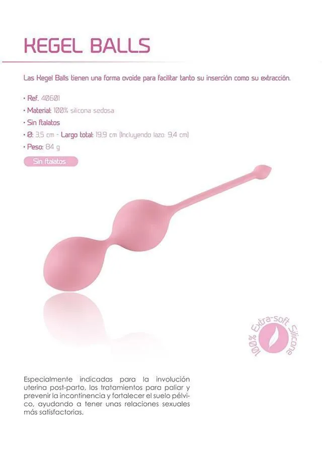 Вагінальні кульки Femintimate Kegel Balls, 19,9 см (рожевий)