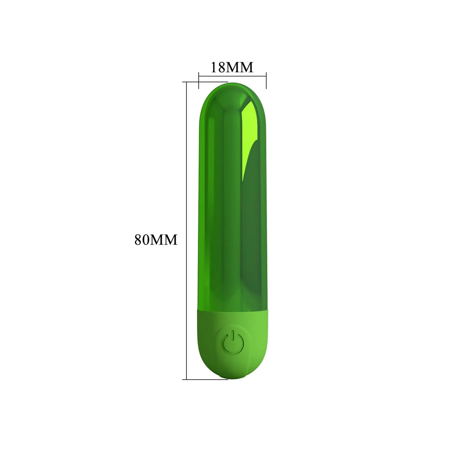 Pretty Love Kiwi Powerfull - Mini-wibrator, Zielony, 8 cm