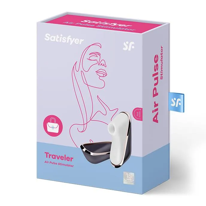 Вакуумный стимулятор клитора с вибрацией Satisfyer Pro Traveler (серый)