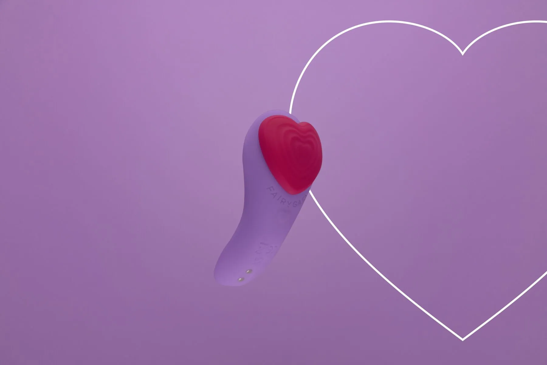 Вібратор FairyGasm HeartGem, 10 см (фіолетовий)