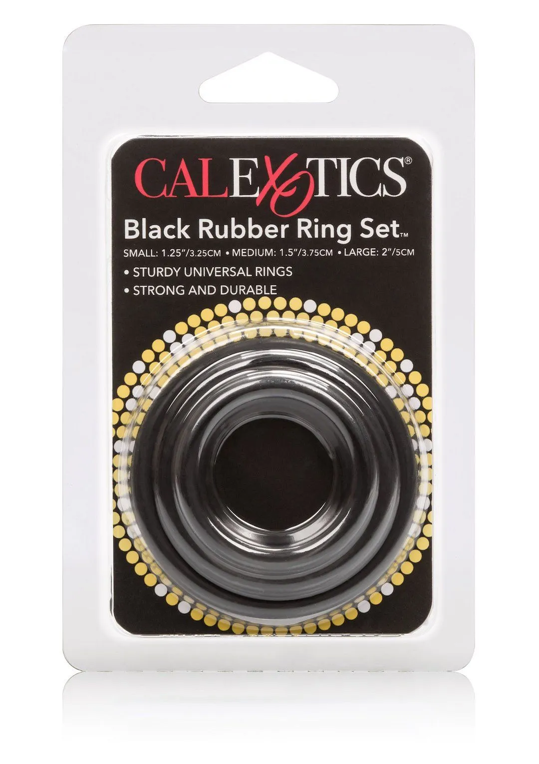 CalExotics Rubber Ring - Zestaw pierścieni erekcyjnych, Czarny