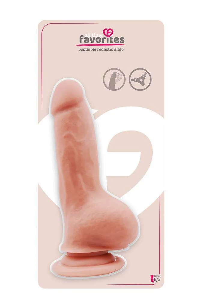Фалоімітатор All Time Favorites Bendable, 18 см (тілесний)