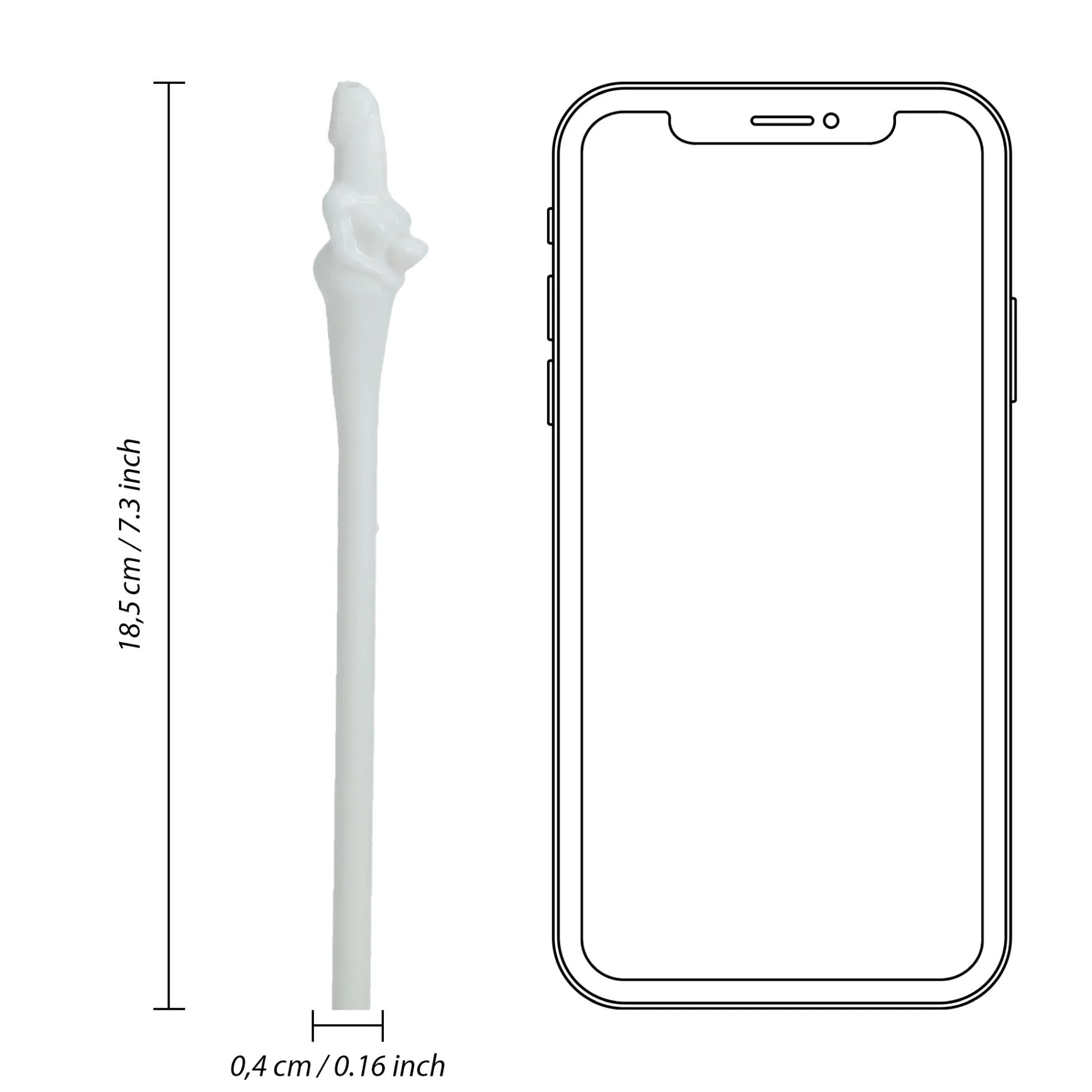 S-Line Bride Straws - Słomki na wieczór panieński, Biały, 18.5 cm