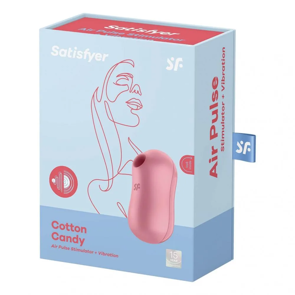 Satisfyer Cotton Candy - Bezdotykowy stymulator łechtaczki z wibracjami, Różowy, 8, 6 cm