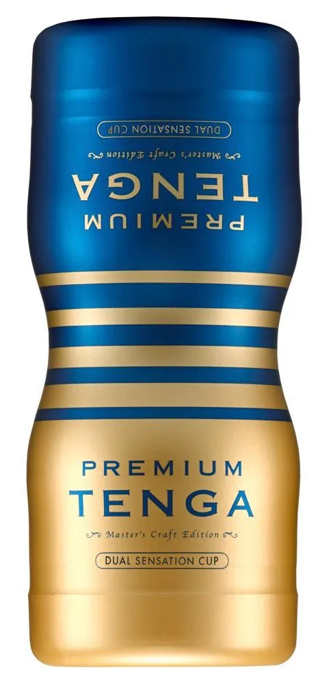 Tenga Premium Dual Sensation Cup - Masturbator dwustronny, Biały, 15, 5 cm