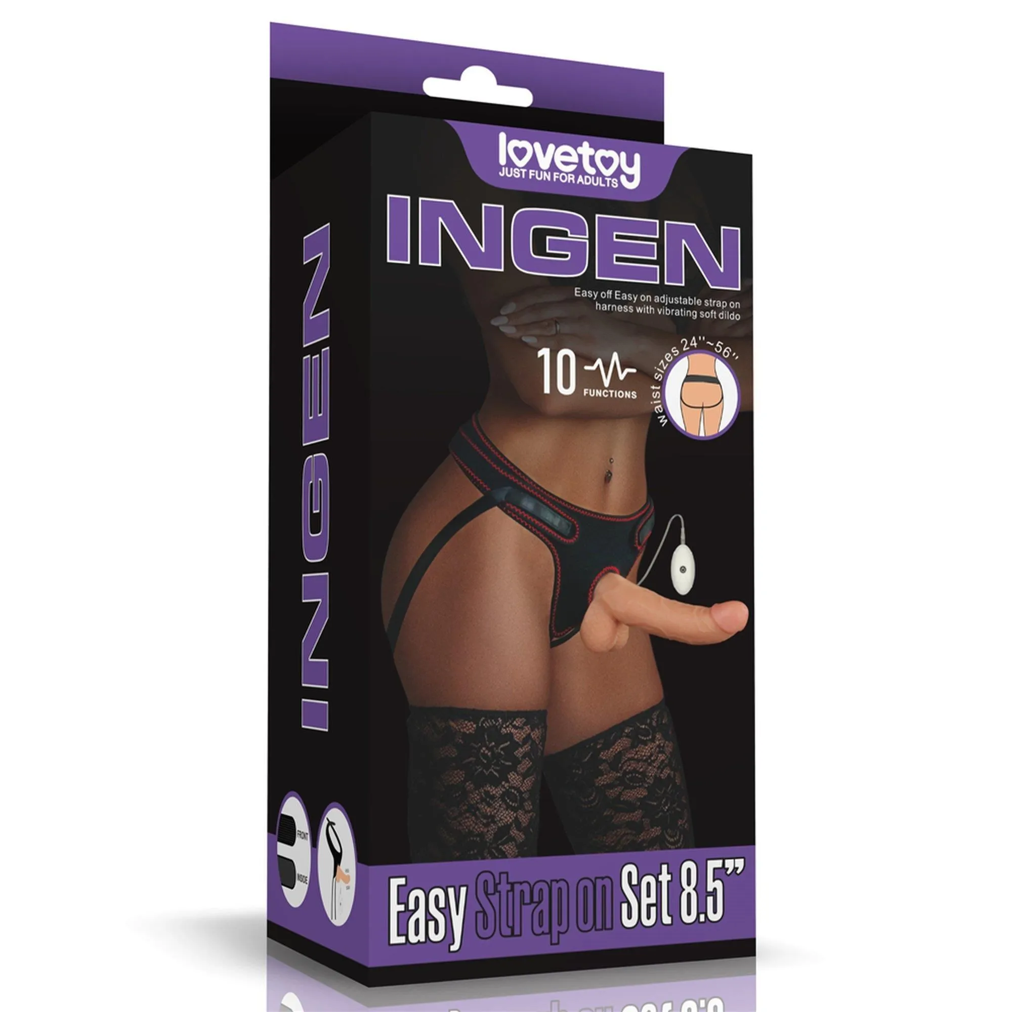 Страпон LoveToy Easy Strapon Set 8.5'', 21.5 см (тілесний)