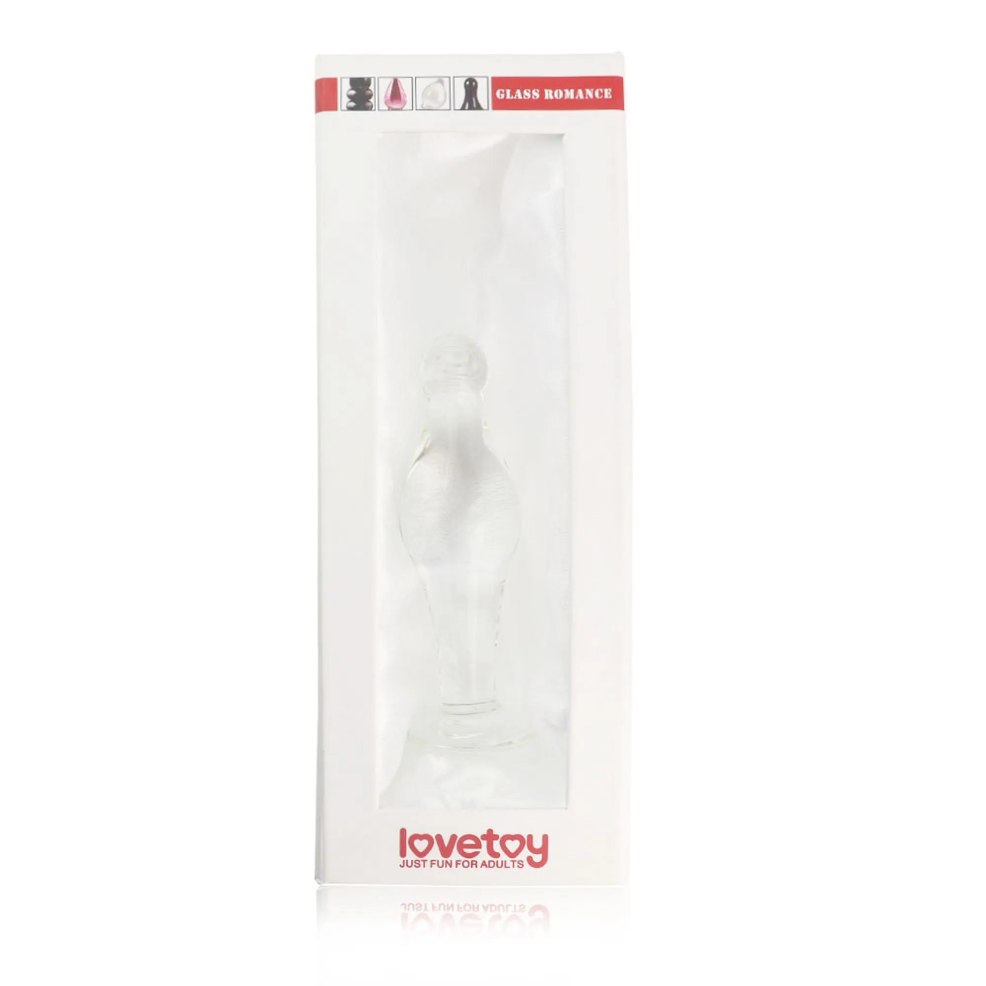 Lovetoy Glass Romance - Korek analny, Przezroczysty, 11.4 cm
