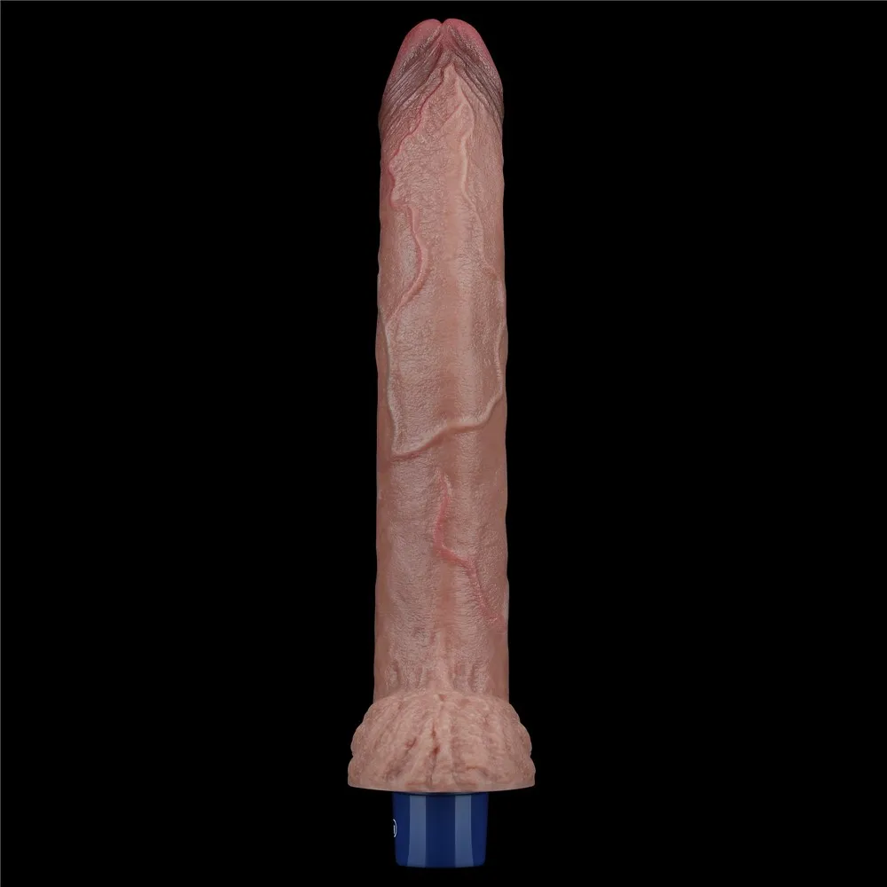 Lovetoy Real Softee - Realistyczny wibrator, Brązowy, 27 cm