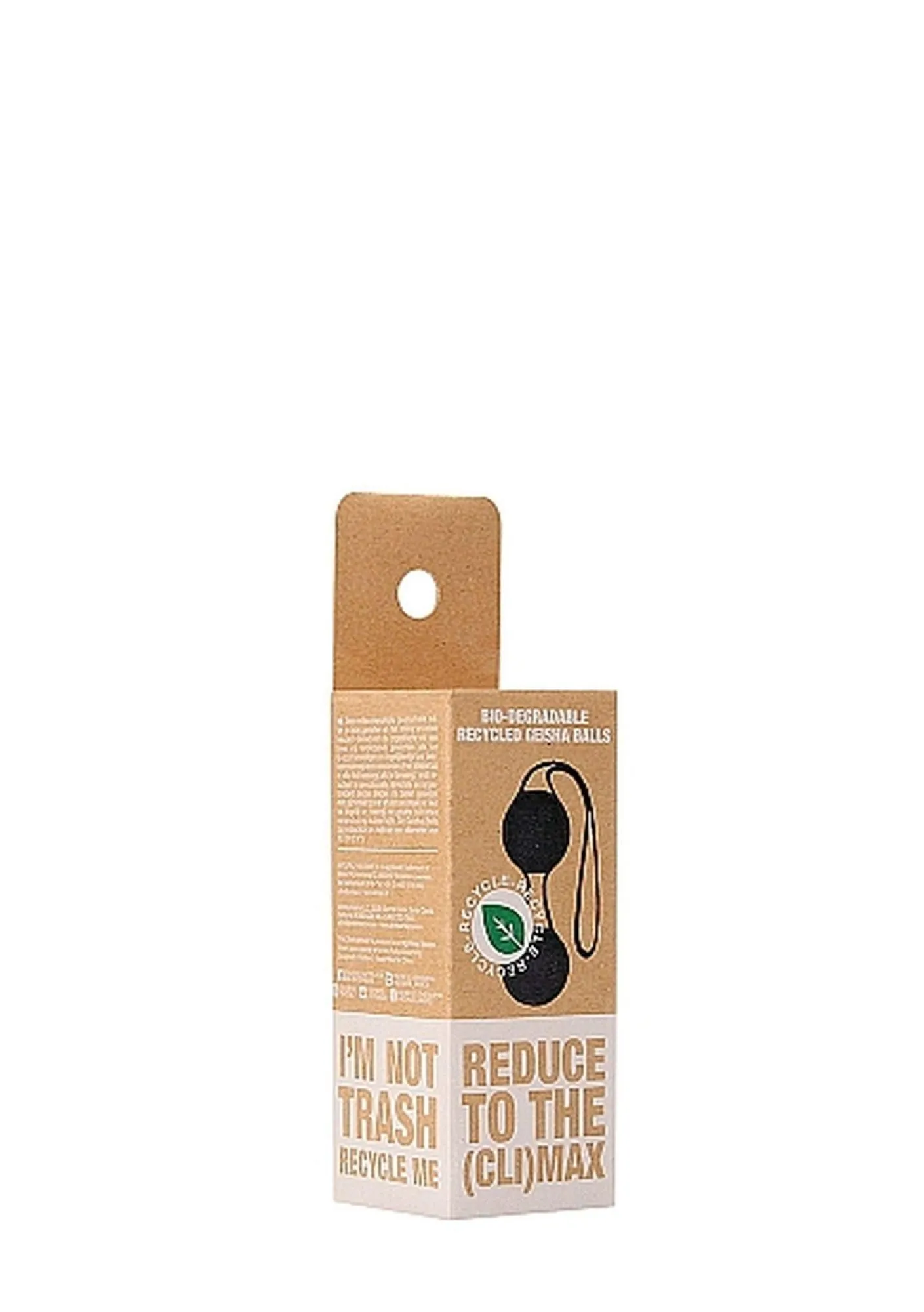 Natural Pleasure Geisha Balls Biodegradable - Kulki gejszy, Czarny, 21 cm