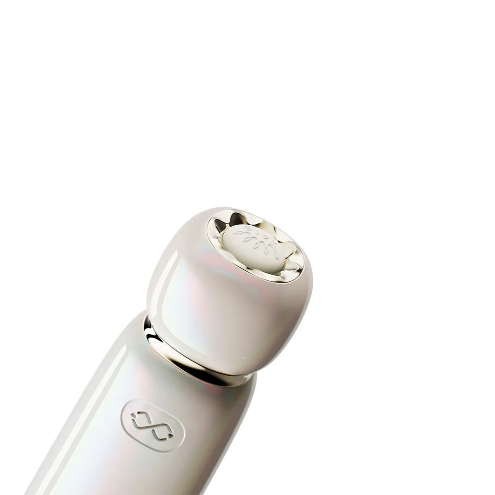 Zalo Lia Floral - Bezdotykowy stymulator łechtaczki, Biały, 12.6 cm