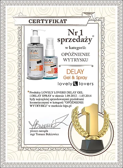 Lovely Lovers Delay Gel - Żel, Bezzapachowy, 150 ml