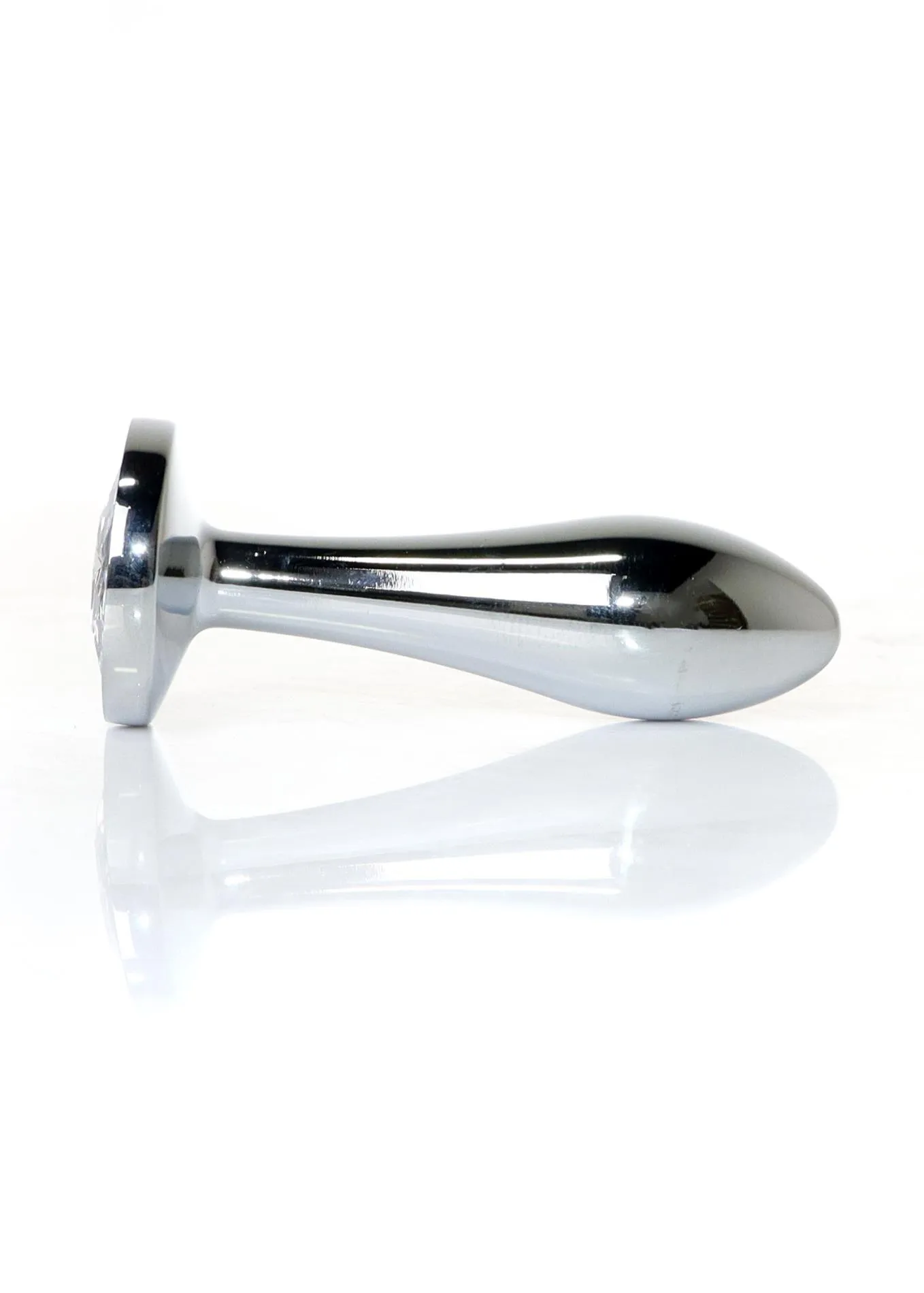 B - Series HeavyFun Jewellery Silver Plug Clear S - Korek analny, Przezroczysty, 7.7 cm, S