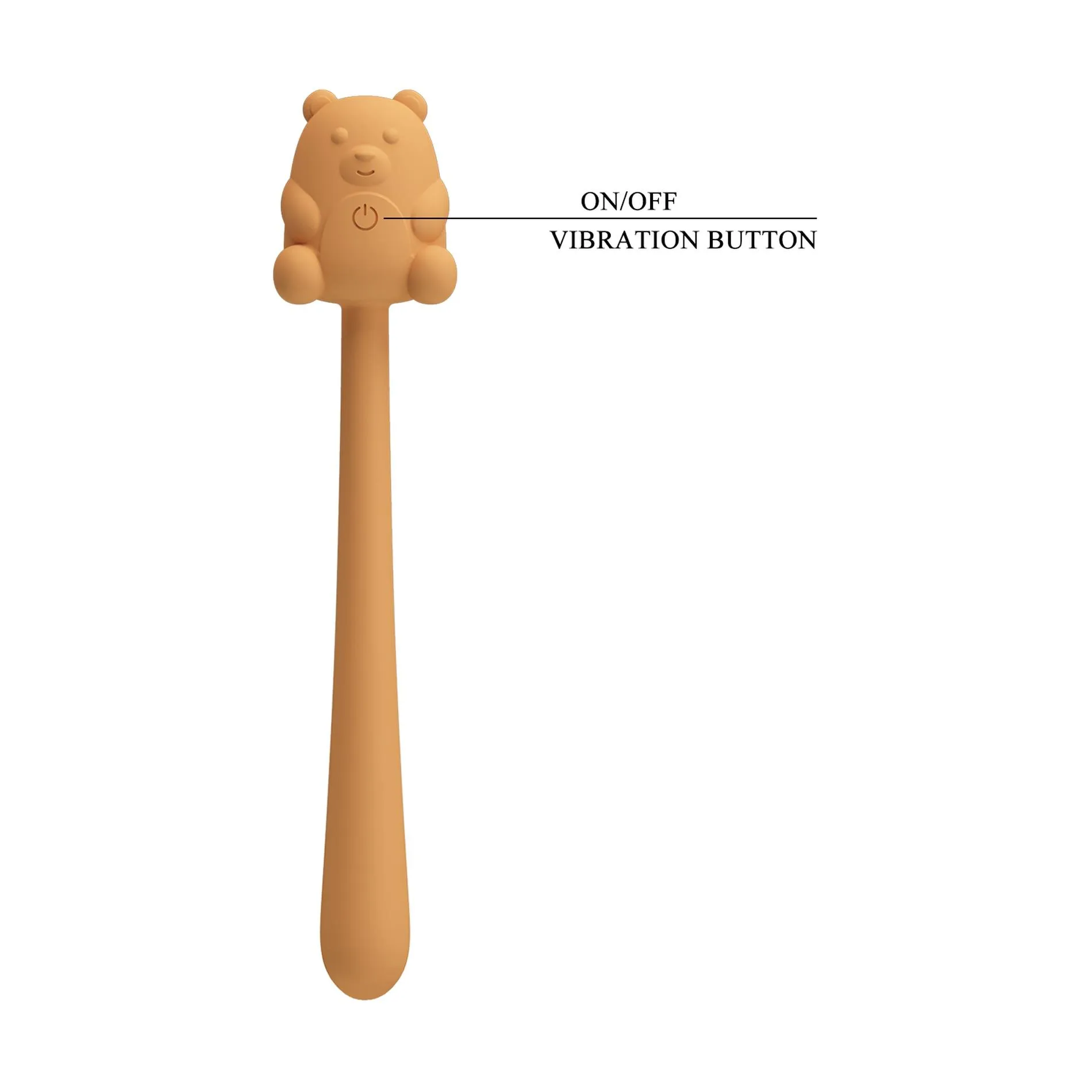 Pretty Love Cute Bear - Wibrator, Brązowy, 13.4 cm
