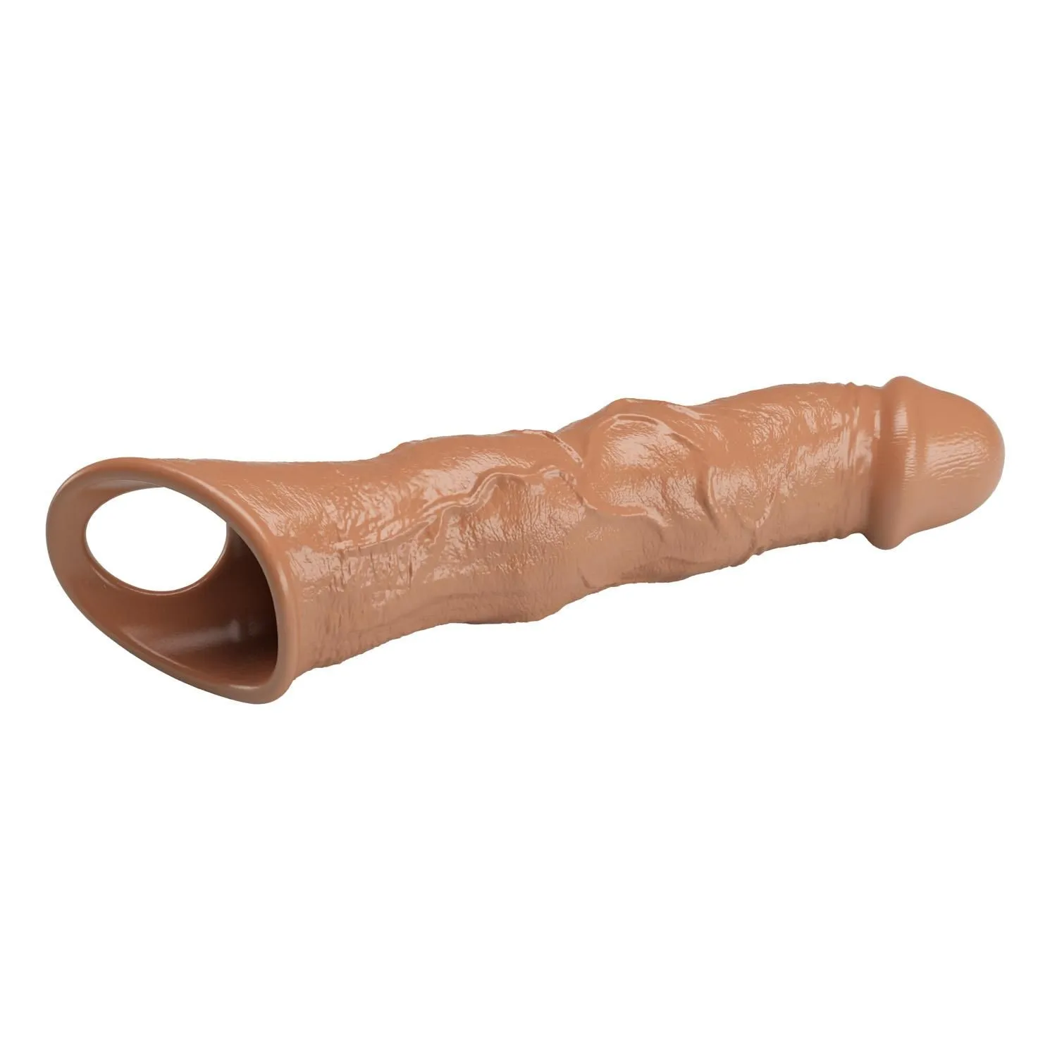 Насадка на пеніс Pretty Love Extension Penis Sleeve Blocks, 28 см (коричневий)