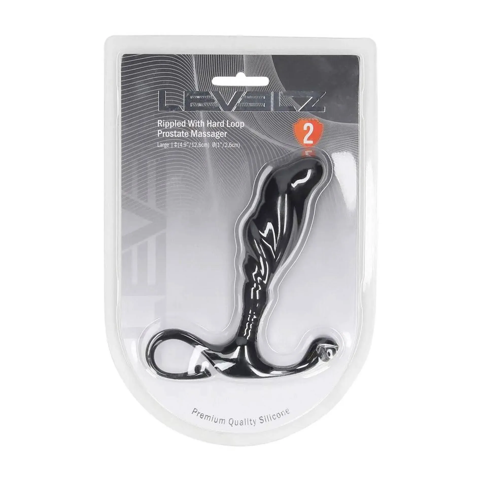 Стимулятор простати Levelz Rippled with Hard Loop L, 12.4 см (чорний)