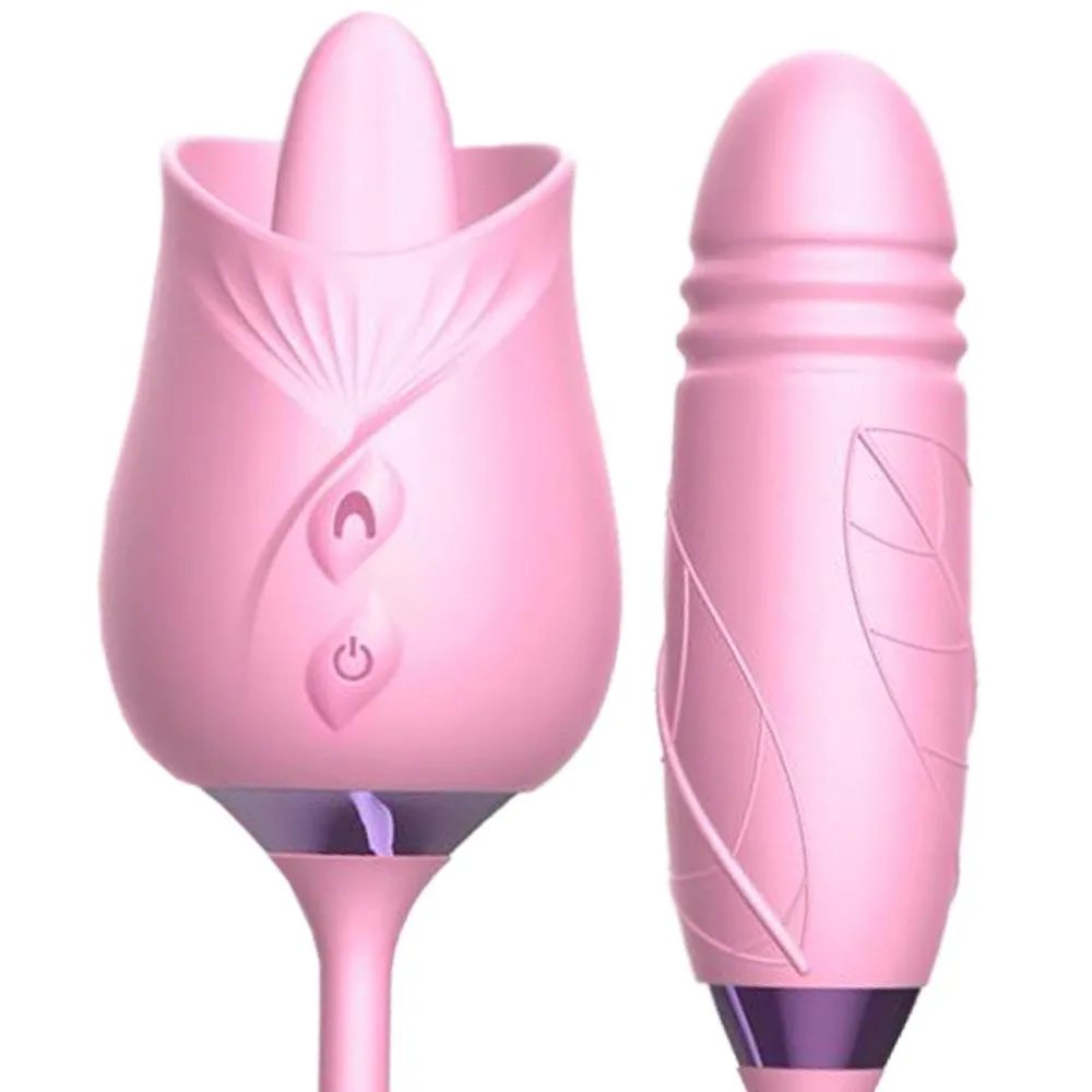 Стимулятор клітора та піхви Martinella Double Tongue Stimulator (рожевий)