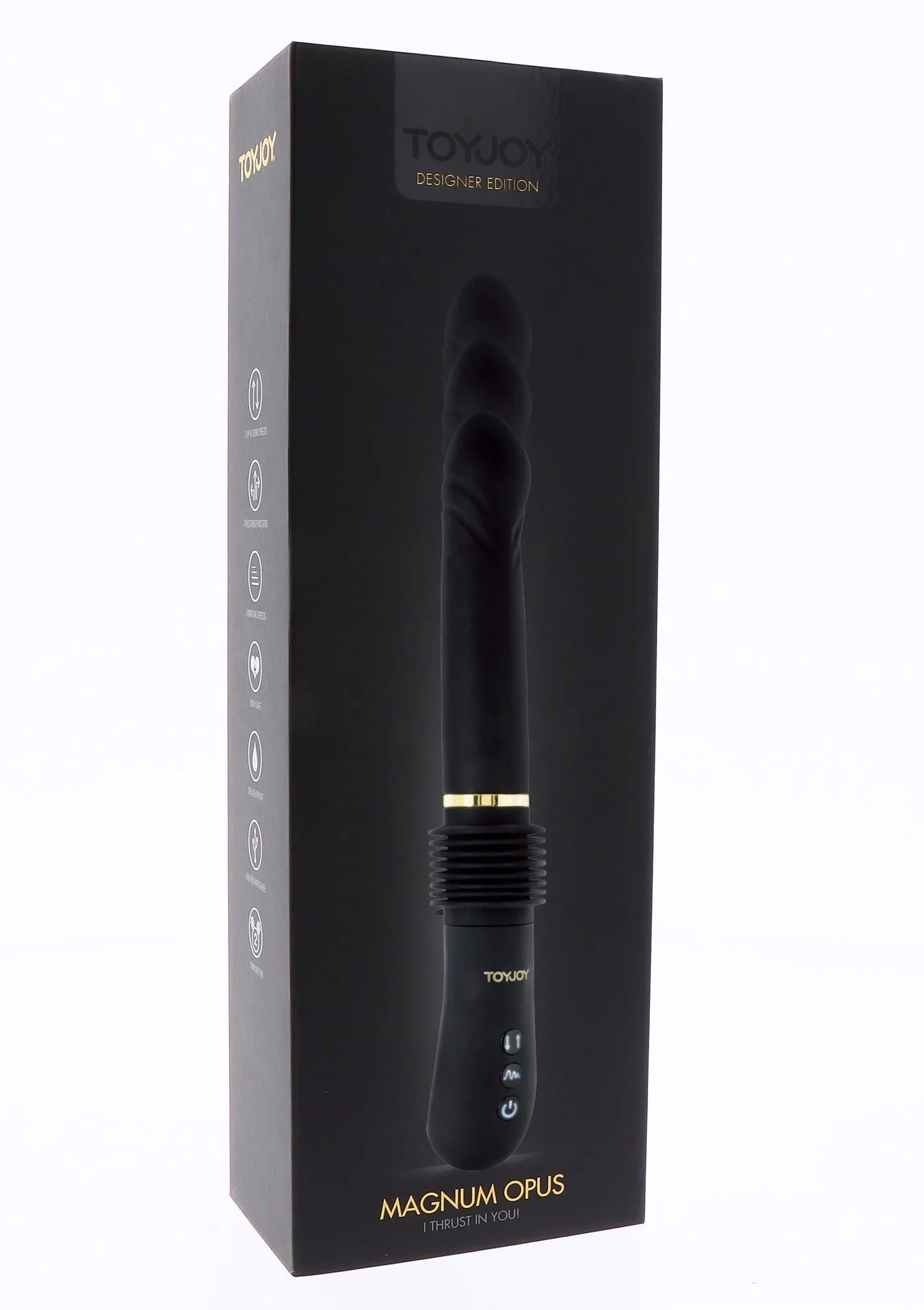 TOYJOY Magnum Opus Thruster - Wibrator, Czarny, 30 cm