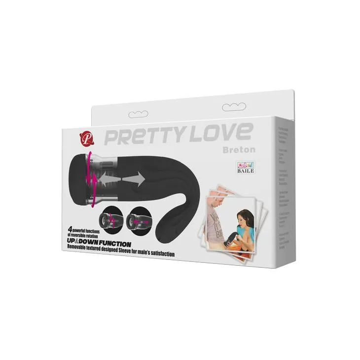 Pretty Love Breton multifunction - Masturbator, Czarny, 27.3 cm