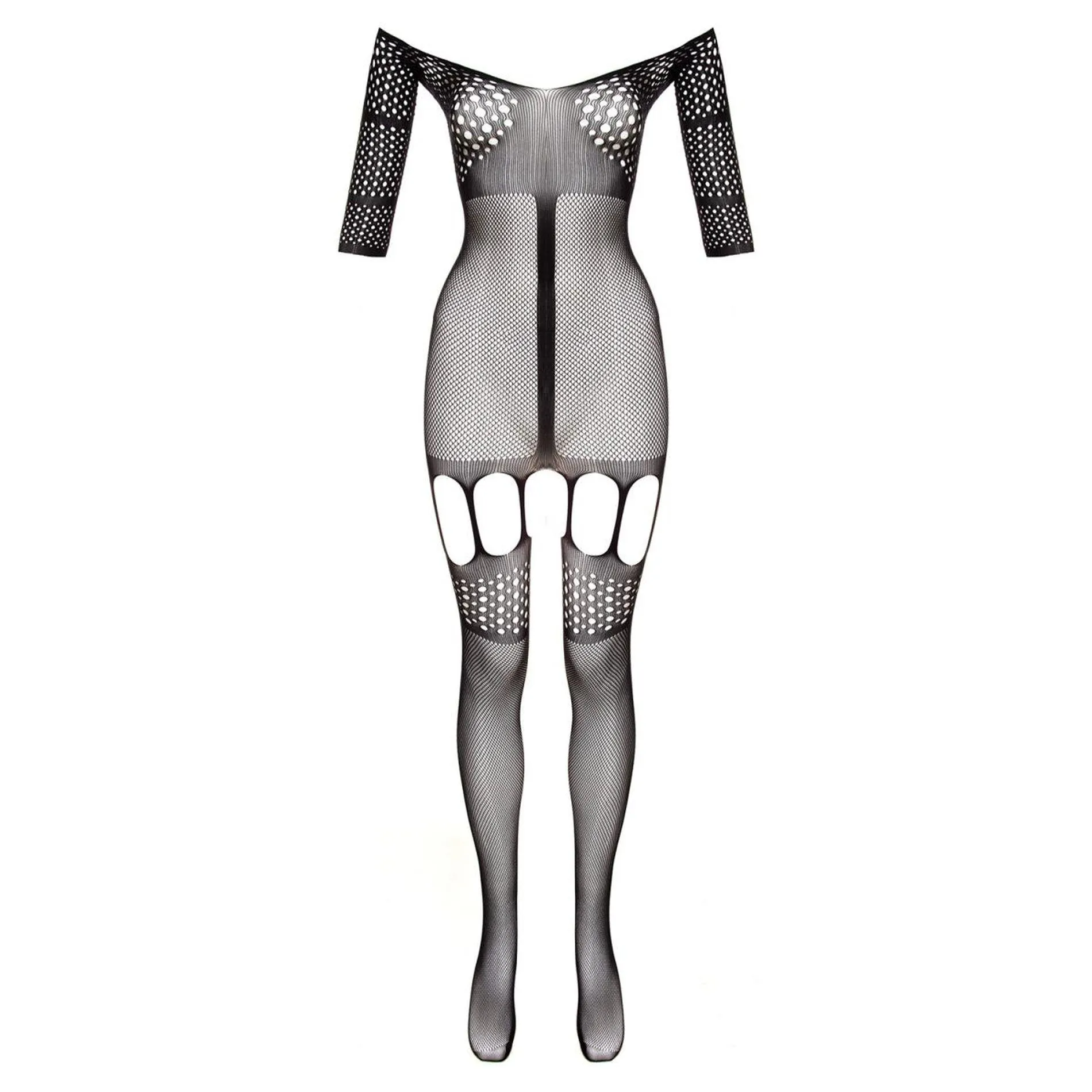 Christine Stunning Suspender-bodystocking Rosa - Bodystocking, XS/XL