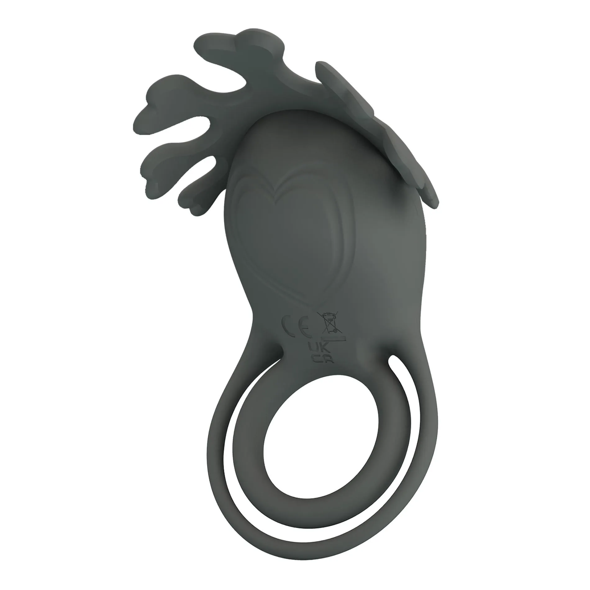 Эрекционное кольцо Pretty Love Vibrant Penis Ring Ruben, 8.5 см (серый)